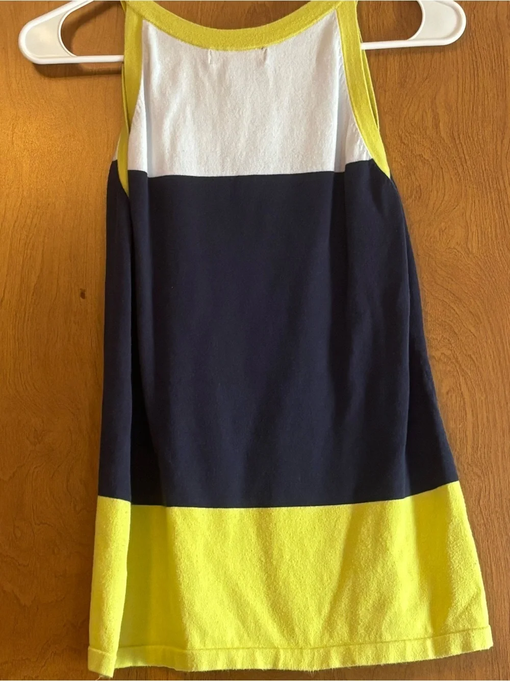 Banana Republic Colorblock Tank Mini Dress - Navy, White & Lime - Medium